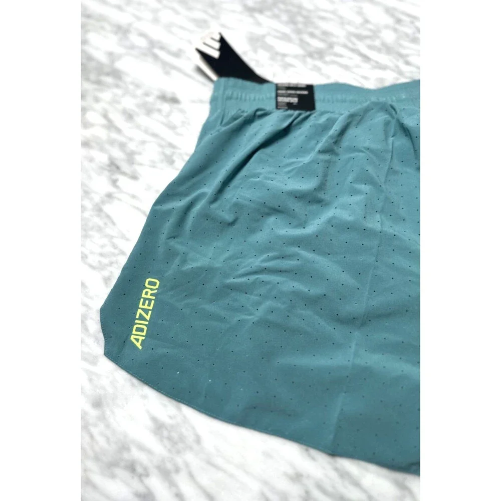 Adidas Adizero 2” Split Shorts Running racing Powder Teal Men's XL JV7153 NEW
